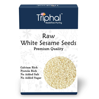 Raw white sesame seeds or safed til