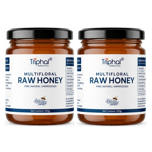 Honey (250g x 2) - Raw, Pure and Unflavored, 100% Natural - Triphal
