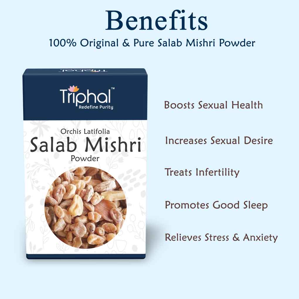 Original and pure salab misri powder or salam mishri churna