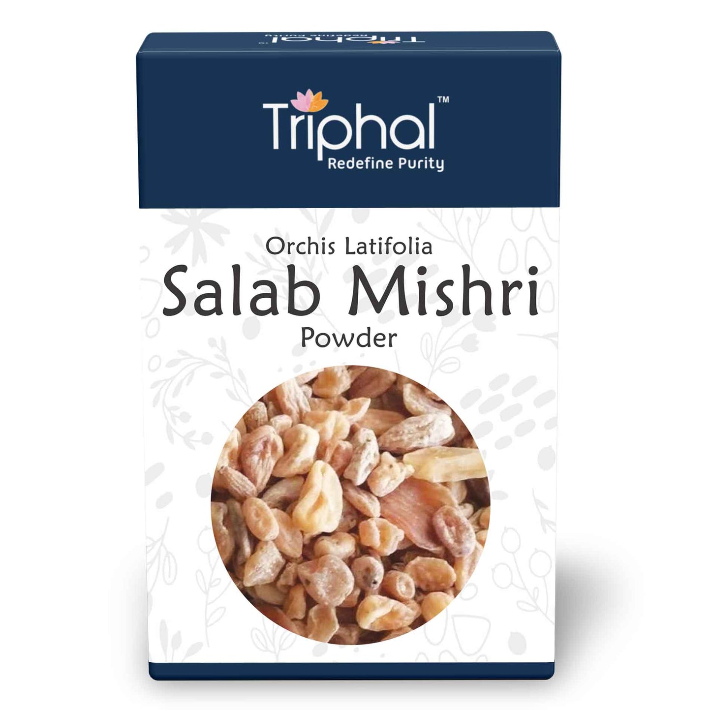 Indulge in the authentic and pure Salab Mishri Powder or Salam Misri Churna with no adulteration. Trust Triphal for the finest quality and unadulterated herbal goodness.