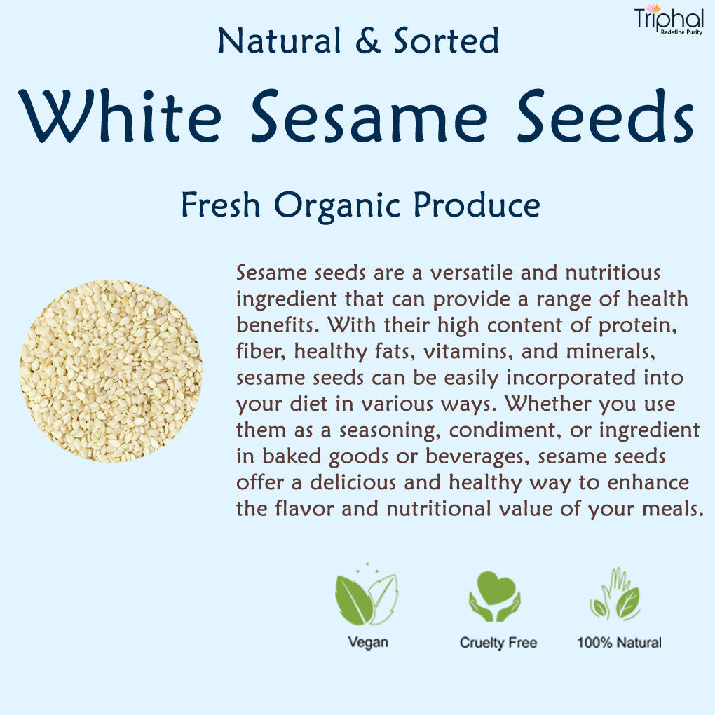 Organic sesame seeds or safed til