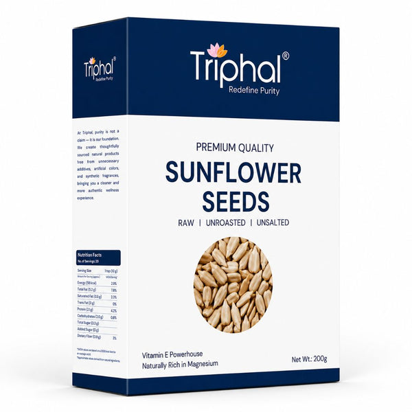 Triphal Sunflower Seeds — 100% natural Helianthus annuus seeds for daily snacking and wellness