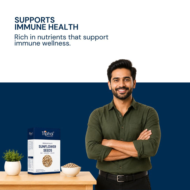 Triphal Sunflower Seeds supporting immune health and daily nutrition.