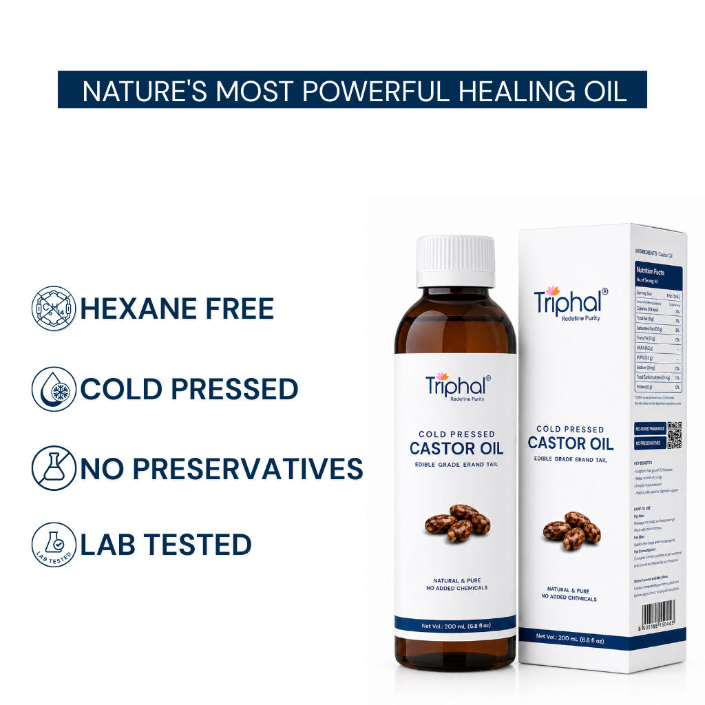 Pure Cold Pressed Castor Oil | 100% Natural | Edible Arandi Ka Tel