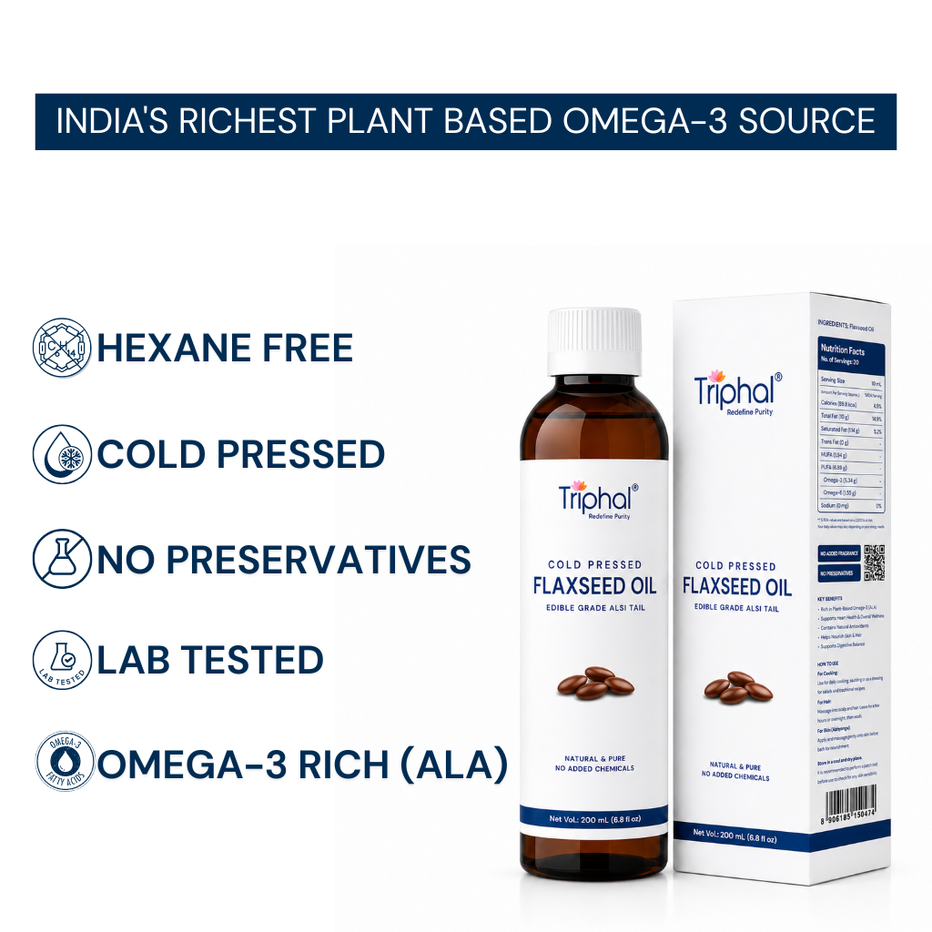 Pure Cold Pressed Flaxseeds / Linseeds Oil | 100% Natural | Edible Alsi Ka Tel