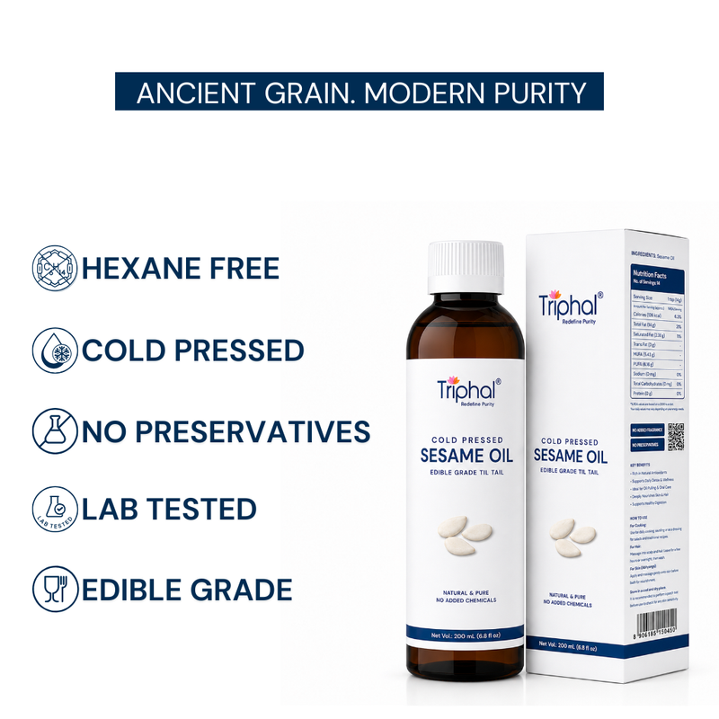 Pure Cold Pressed Sesame Oil | 100% Natural | Edible Til Ka Tel