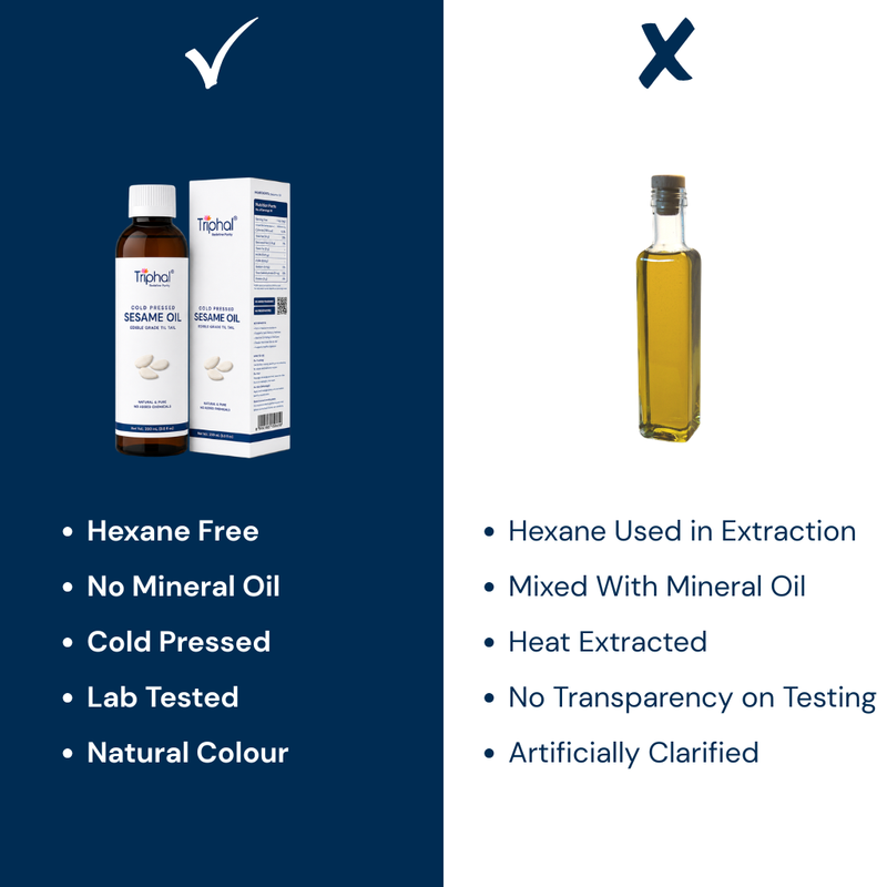 Pure Cold Pressed Sesame Oil | 100% Natural | Edible Til Ka Tel