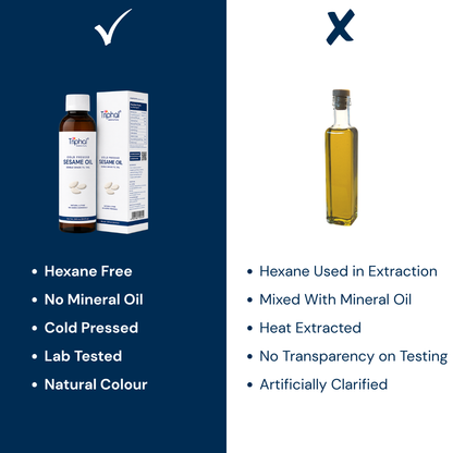 Pure Cold Pressed Sesame Oil | 100% Natural | Edible Til Ka Tel