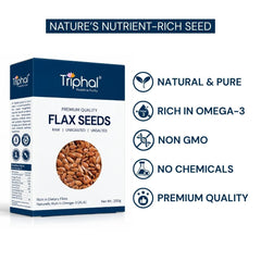 Pure, premium Flax Seeds with Omega-3, non-GMO, and chemical-free goodness.