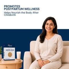 Triphal Babool Gond for postpartum recovery, strength, and natural nourishment