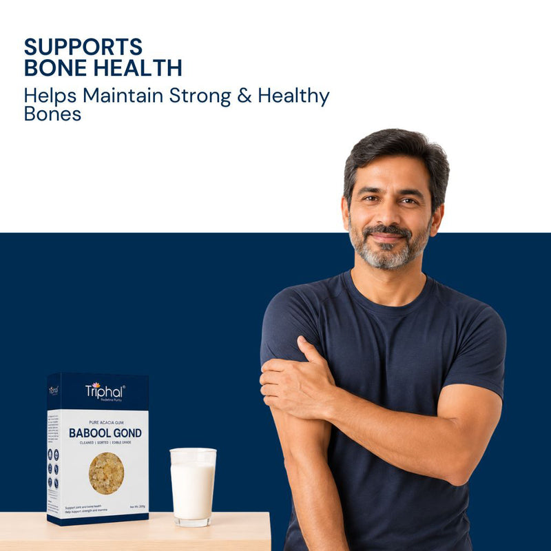 Triphal Babool Gond for natural joint strength, bone health, and mobility support