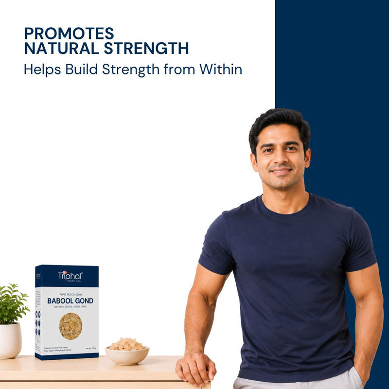 Triphal Babool Gond boosting natural energy, stamina, and physical strength daily