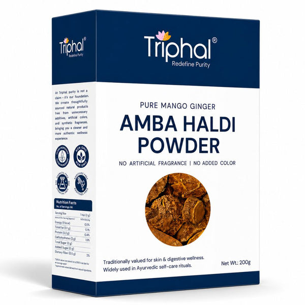 Triphal Amba Haldi Powder — 100% natural Curcuma amada for Ayurvedic daily wellness