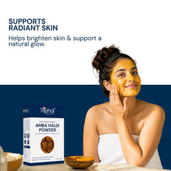 Triphal Amba Haldi Powder for natural face pack and skin brightening daily