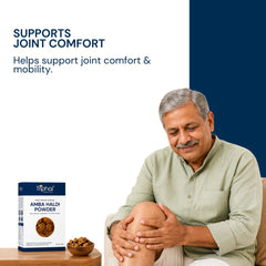 Triphal Amba Haldi Powder supporting joint comfort and mobility for natural pain free movement
