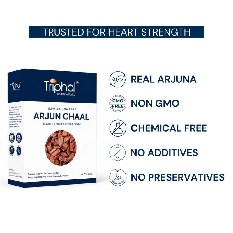 Triphal Raw Arjun Chaal 200g — 100% natural, no additives, edible grade
