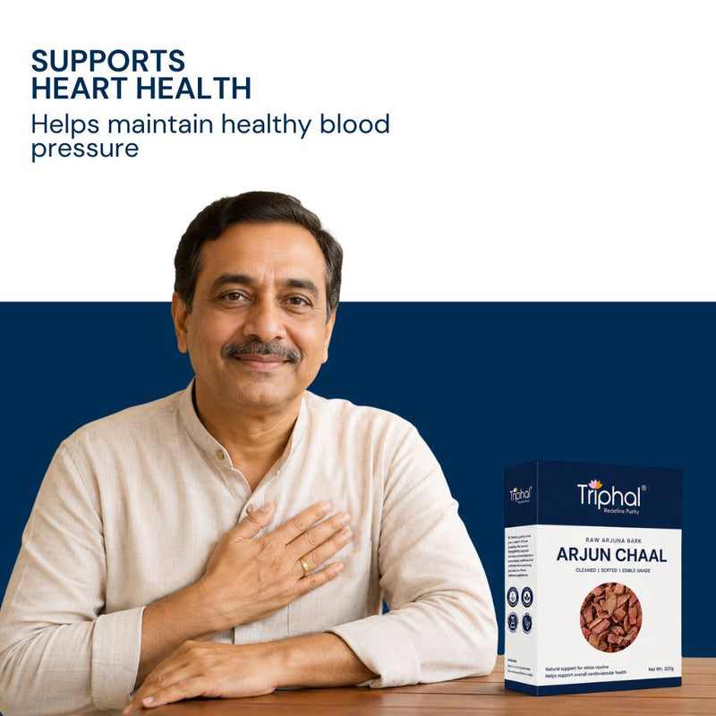 Triphal raw Arjuna bark for natural heart health support