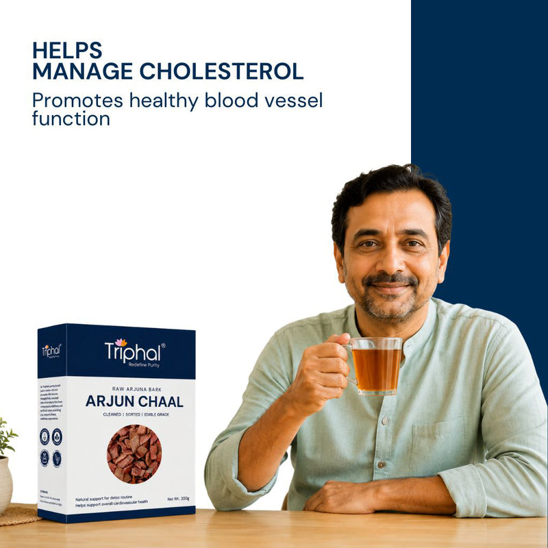 Triphal Arjun Chaal — natural Ayurvedic herb for healthy cholesterol and cardiovascular wellness
