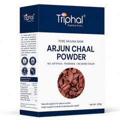 Triphal Arjun Chaal Powder 200g — pure Terminalia arjuna bark powder for heart health