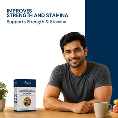 Triphal Ashwagandha Powder supporting muscle strength and physical performance naturally