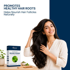 Triphal Brahmi Powder for natural hair growth, scalp nourishment, and hair strength