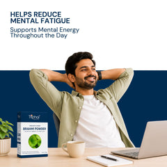 Triphal Brahmi Powder supporting mental energy and focus for better work productivity