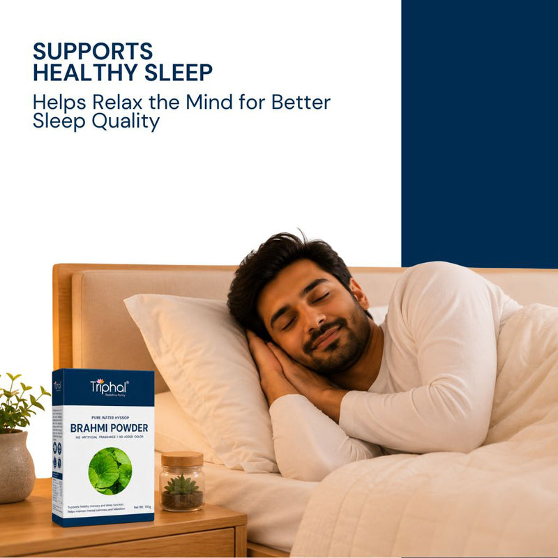 Triphal Brahmi Powder for better sleep quality and calmer mind naturally