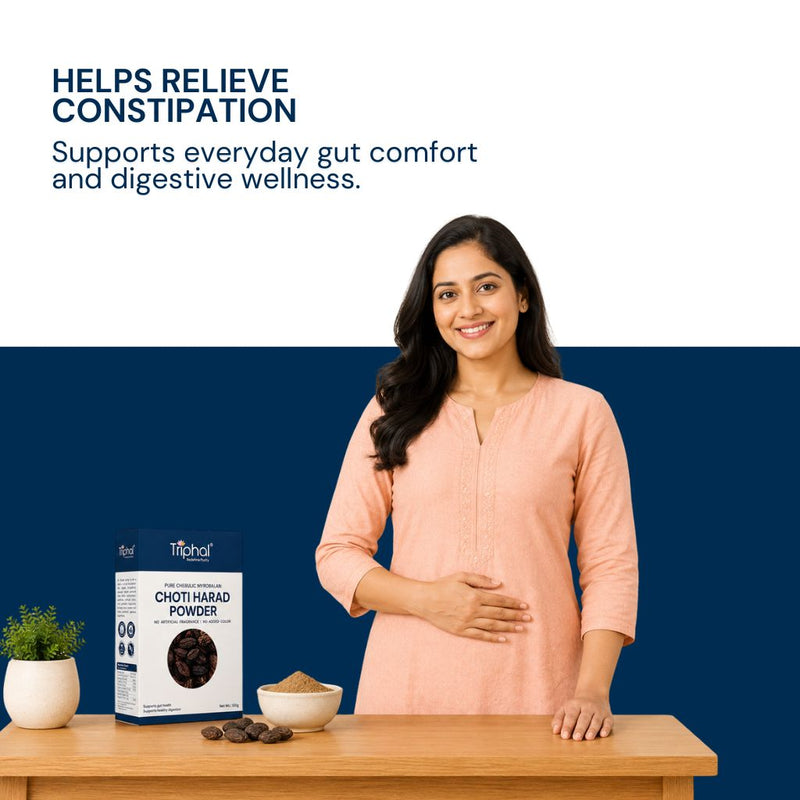 Triphal Choti Harad Powder for natural constipation relief and regular bowel movements