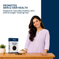 Triphal Choti Harad Powder for skin, hair and wellness.