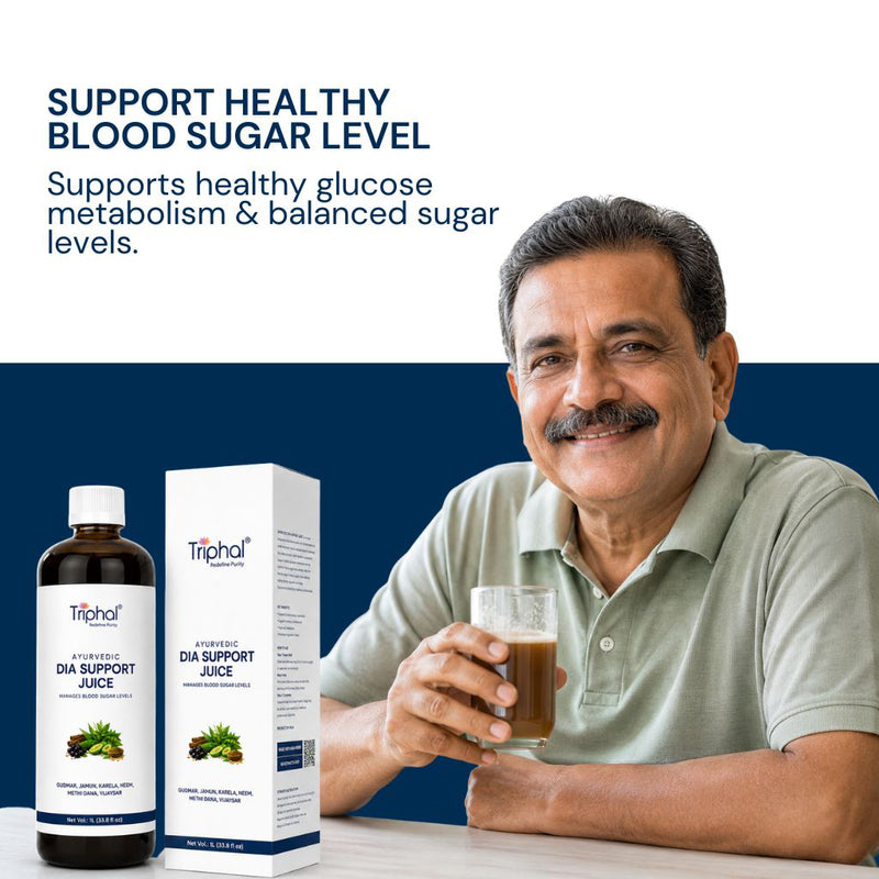 Triphal Ayurvedic Dia Support Juice for supporting healthy blood sugar levels daily