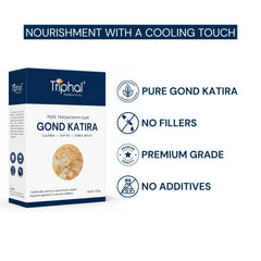 Triphal Gond Katira 200g — pure Tragacanth Gum, no fillers, no additives, premium grade
