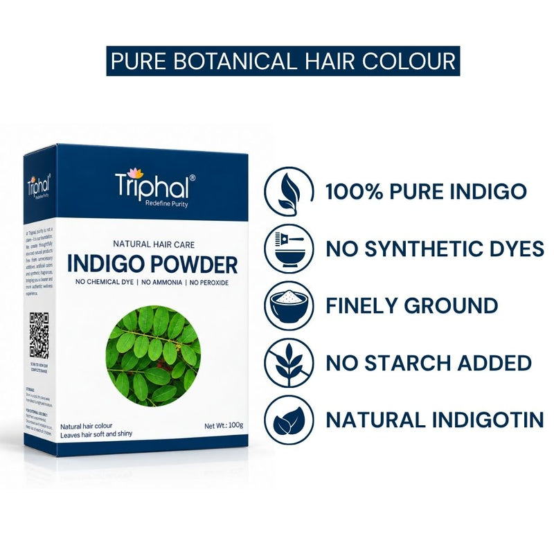 Made from pure indigo leaves, finely ground for smooth, consistent, natural-looking hair colour results.