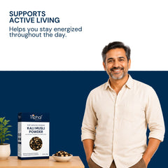 Triphal Kali Musli Powder boosting natural energy, stamina, and physical endurance