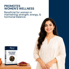 Triphal Kali Musli Powder for women's hormonal balance, energy, and vitality daily