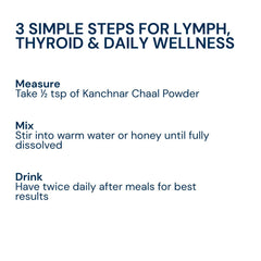 Triphal Kanchnar Chaal Powder daily use instructions with three simple steps