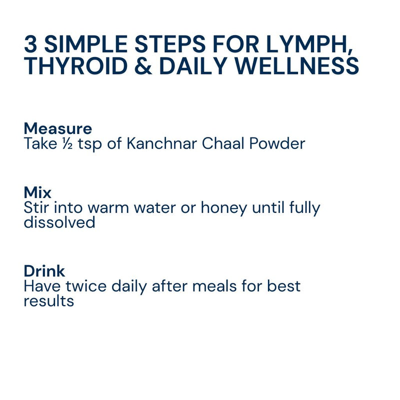 Triphal Kanchnar Chaal Powder daily use instructions with three simple steps