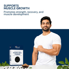 Triphal Kaale Kaunch Beej Powder for natural muscle strength and body performance