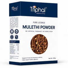 Triphal Mulethi Powder — 100% natural Glycyrrhiza glabra for daily Ayurvedic wellness