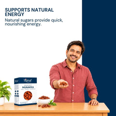 Naturally sweet Munakka provides nourishing energy for active everyday routines.