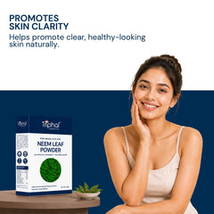 Triphal Neem Leaf Powder for natural acne control, skin cleansing, and glowing skin