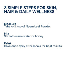 Step-by-step guide to using Triphal Neem Leaf Powder with warm water or honey