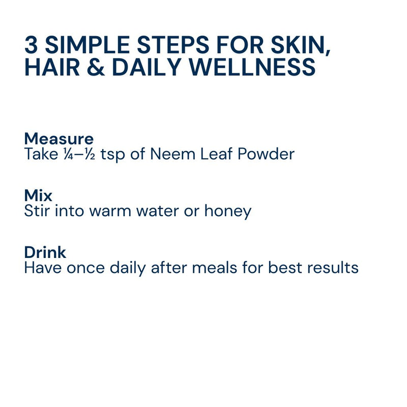 Step-by-step guide to using Triphal Neem Leaf Powder with warm water or honey