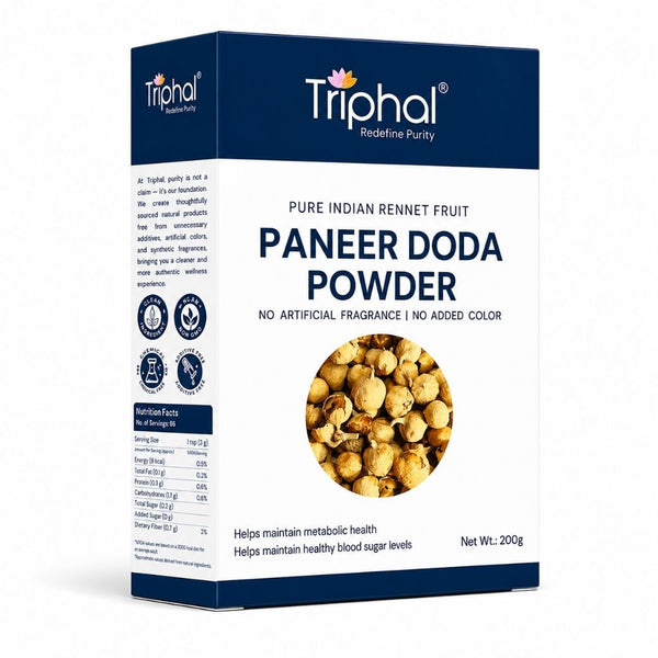 Triphal Paneer Doda Powder — 100% natural Paneer Phool powder for daily Ayurvedic wellness