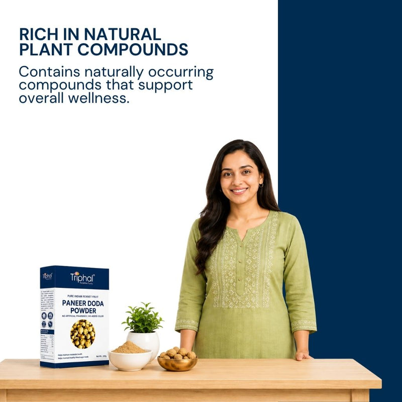 Triphal Paneer Doda Powder rich in antioxidants for immunity and overall wellness support