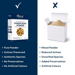 Triphal Paneer Doda Powder vs ordinary brands — pure Withania coagulans powder, no fillers, zero adulteration