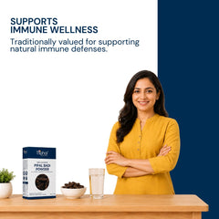 Triphal Pipal Badi Powder rich in antioxidants for immunity and overall wellness support