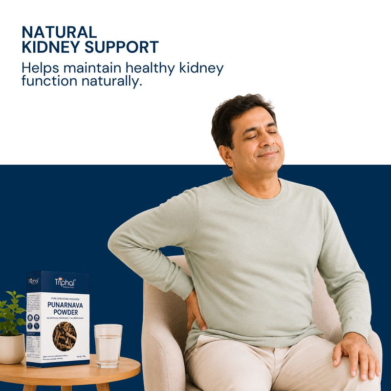 Triphal Punarnava Powder for natural kidney health and urinary tract wellness daily
