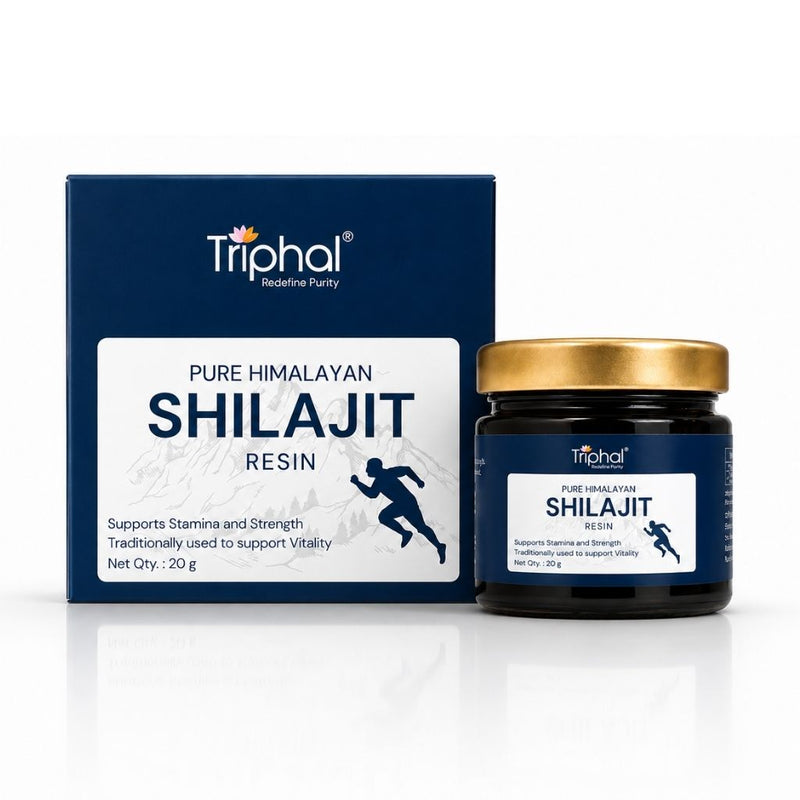Triphal Himalayan Shilajit Resin 20g — 100% pure authentic resin for men's wellness and daily vitality