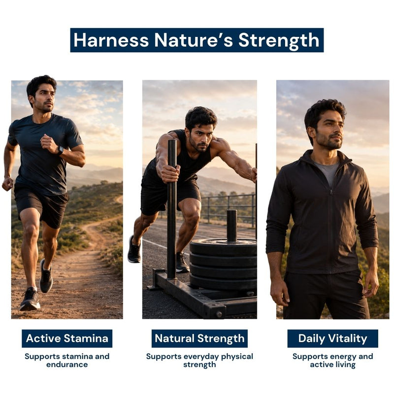 Triphal Shilajit Resin — supports stamina, strength and daily vitality through active living