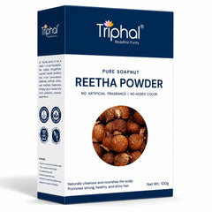 Triphal Reetha Powder 100g — pure Soapnut powder for natural hair care and wellness